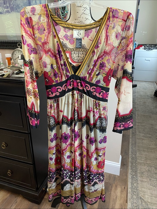 Ice Dresses & Skirts - Ice Boho Midi Dress in Cream, Pink, Purple, Black